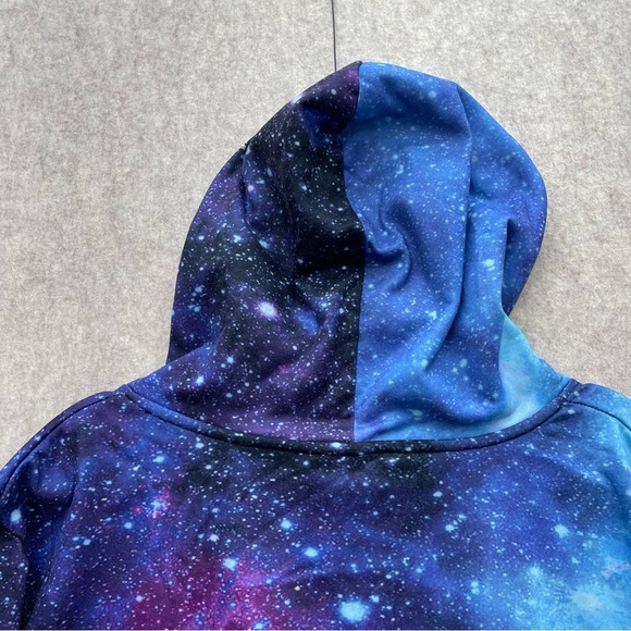 Women's Hooded Sweatshirt Galaxy Universe Pattern XL - Picture 5 of 10